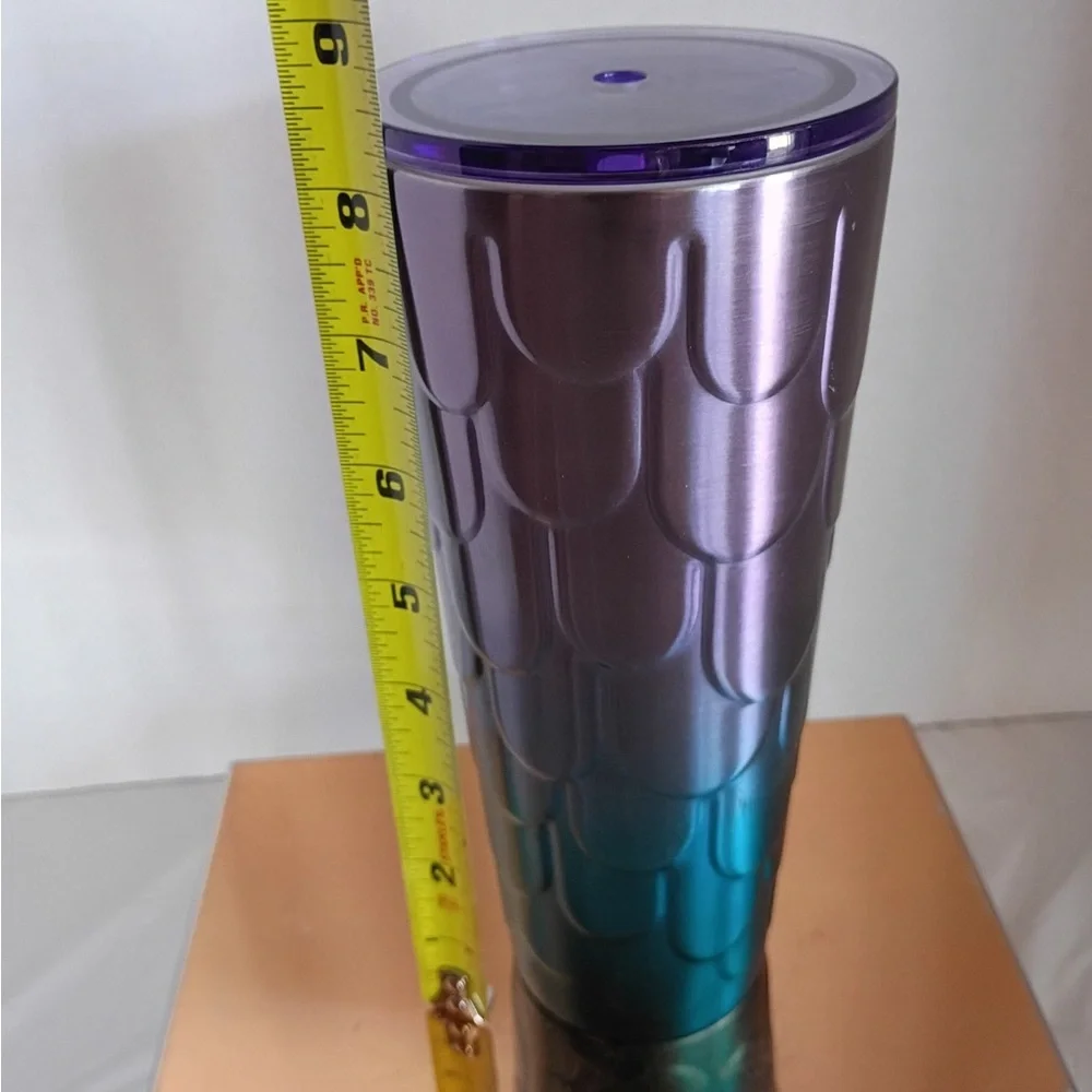Starbucks Metallic Gradient Tumbler 24oz Purple Blue Green Insulated Travel Cup